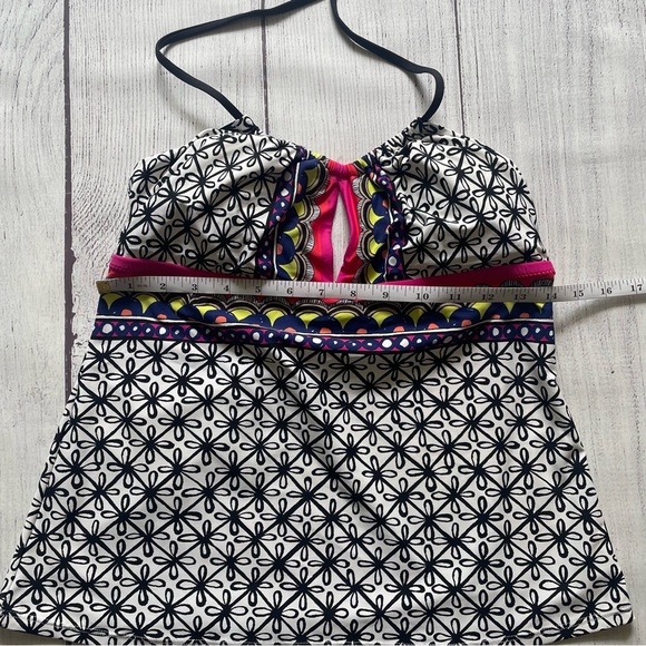 Trina Turk Tanzania Scarf Halter Tankini Swimsuit Size 8 - Picture 3 of 16